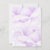 Invitation Amour chic en fleur, script de calligraphie rose d (Dos)