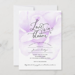 Invitation Amour chic en fleur, script de calligraphie rose d