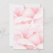 Invitation Amour chic en fleur, script de calligraphie rose d (Dos)