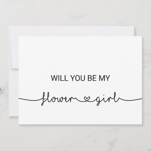 Invitation Amour Coeurs Tu Seras Ma Fille Fleur (Devant)