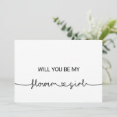 Invitation Amour Coeurs Tu Seras Ma Fille Fleur (Debout devant)