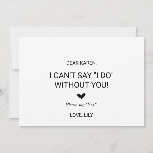 Invitation Amour Coeurs Tu Seras Ma Fille Fleur (Dos)