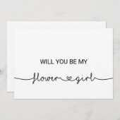 Invitation Amour Coeurs Tu Seras Ma Fille Fleur (Devant / Derrière)