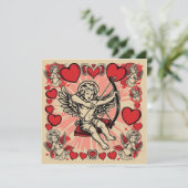 Invitation amour cupide vintage (Debout devant)