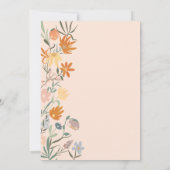 Invitation Amour dans Bloom Boho Floral Fleur sauvage Fête de (Dos)