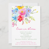 Invitation Amour dans Bloom Bright & Bold Florals Fête des ma (Devant)
