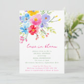 Invitation Amour dans Bloom Bright & Bold Florals Fête des ma (Debout devant)