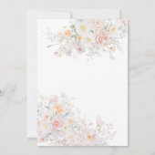 Invitation Amour dans Bloom Fleur sauvage souple Mariage (Dos)