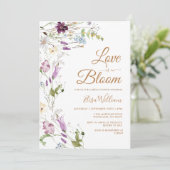 Invitation Amour dans Bloom Petite Fête des mariées Fleur sau (Debout devant)