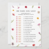 Invitation Amour dans la Fête des mariées en fleur qui a dit (Devant)