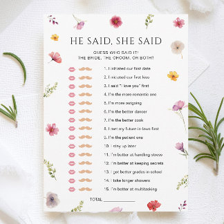 Invitation Amour dans la Fête des mariées en fleur qui a dit 