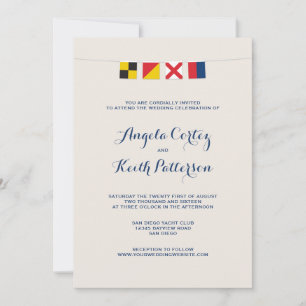 Invitation AMOUR dans les drapeaux de signalisation marine co