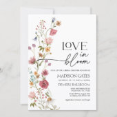 Invitation Amour Dans L'Invitation Bloom, Fête des mariées Fl (Devant)