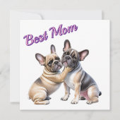 Invitation Amour de Bouledogue français  (Devant)