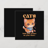 Invitation amour de chat mignon (Devant / Derrière)