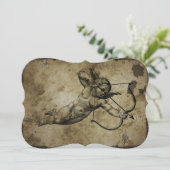 Invitation Amour de Cherub Cupid Vintage (Debout devant)