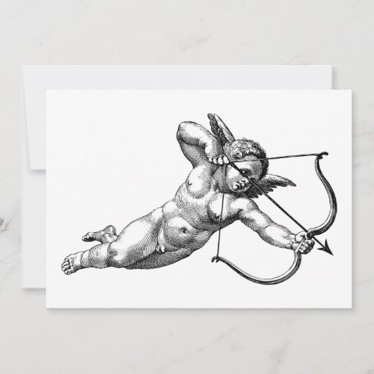 Invitation Amour de Cherub Cupid Vintage (Devant)