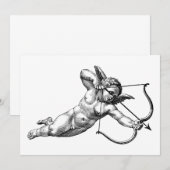 Invitation Amour de Cherub Cupid Vintage (Devant / Derrière)