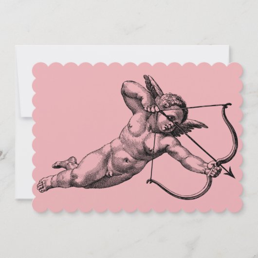 Invitation Amour de Cherub Cupid Vintage (Devant)