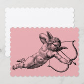 Invitation Amour de Cherub Cupid Vintage (Devant / Derrière)