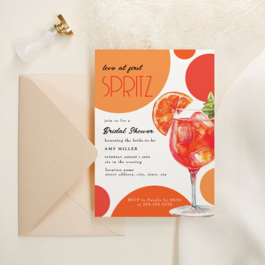 Invitation Amour de douche de mariée dès la première gorgée