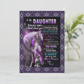 Invitation Amour de Fille | Lettre à Ma Fille Amour Pour Toi (Debout devant)