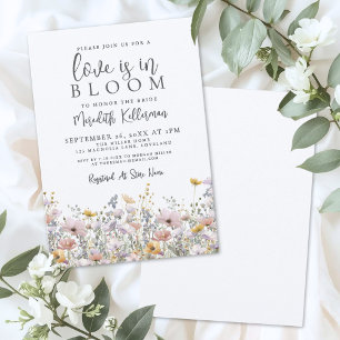 Invitation Amour de Fleur Sauvage Fête de Mariage