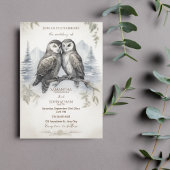Invitation Amour de hibou rustique