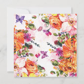 Invitation Amour de jardin en fleurs shower de mariage champê (Dos)