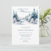 Invitation Amour de la neige | Baby shower d'hiver (Debout devant)