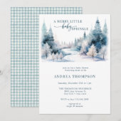 Invitation Amour de la neige | Baby shower d'hiver (Devant / Derrière)