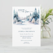 Invitation Amour de la neige | Fête des mariées de Noël (Debout devant)