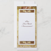 Invitation AMOUR DE MARIAGE MONOGRAMME PAON Perle Blanche (Dos)