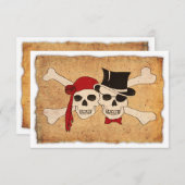 Invitation amour de pirate (Devant / Derrière)