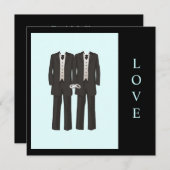 Invitation AMOUR de smokings (Devant / Derrière)