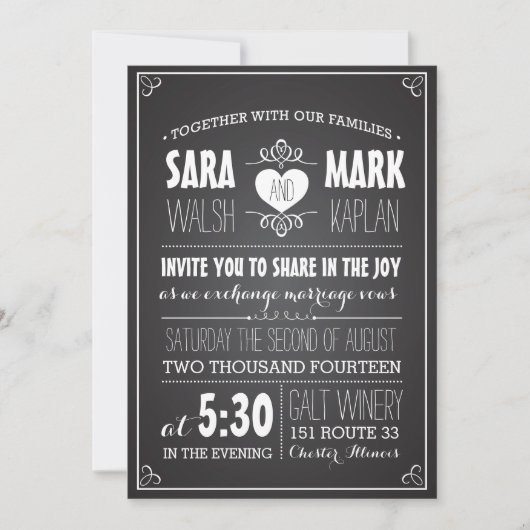 Invitation Amour de tableau (Devant)