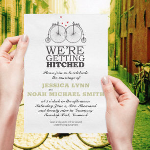 Invitation Amour de vélo vintage