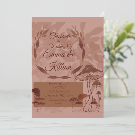 Invitation Amour des champignons (Debout devant)