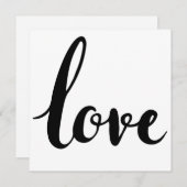 Invitation amour écriture cursive (Devant / Derrière)