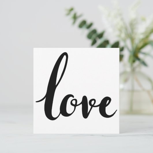 Invitation amour écriture cursive (Debout devant)