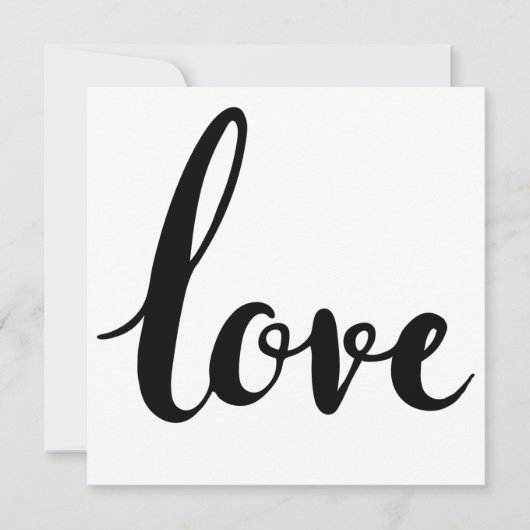 Invitation amour écriture cursive (Devant)