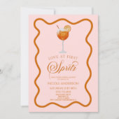 Invitation Amour Élégant Au Premier Spritz Fête des mariées (Devant)