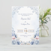 Invitation Amour Élégant : Notre fête Mariage (Debout devant)