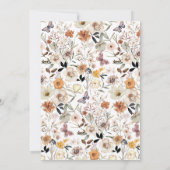 Invitation Amour en Fleur Boho Automne Fleurs sauvages Fête d (Dos)