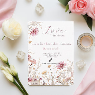 Invitation Amour en fleur Douche nuptiale