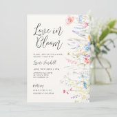 Invitation Amour en fleur Élégante Fête des mariées Fleur sau (Debout devant)