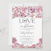Invitation Amour En Fleur Fête des mariées Florale moderne (Devant)