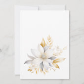 Invitation Amour En Fleur Fête des mariées Frontale Florale (Dos)