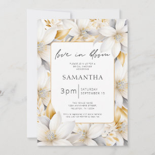 Invitation Amour En Fleur Fête des mariées Frontale Florale
