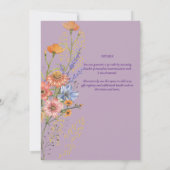 Invitation Amour en fleur Fleur sauvage d'été Boho Floral Dou (Dos)